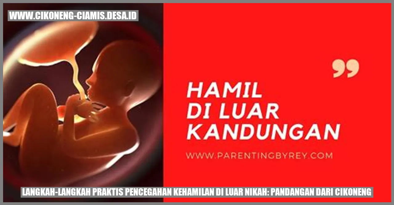Langkah-Langkah Praktis Pencegahan Kehamilan di Luar Nikah: Pandangan dari Cikoneng